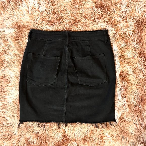 Short Distressed Denim Skirt - Picture 3 of 6